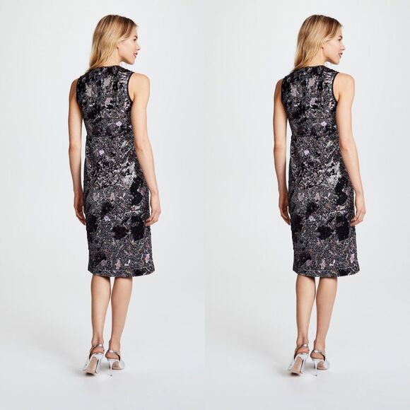 Rachel Comey Sling Dress In Black Flowers - Picture 3 of 8